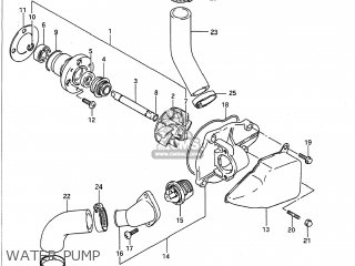WATER PUMP - VS700GLP INTRUDER 1988 (J) USA (E03)