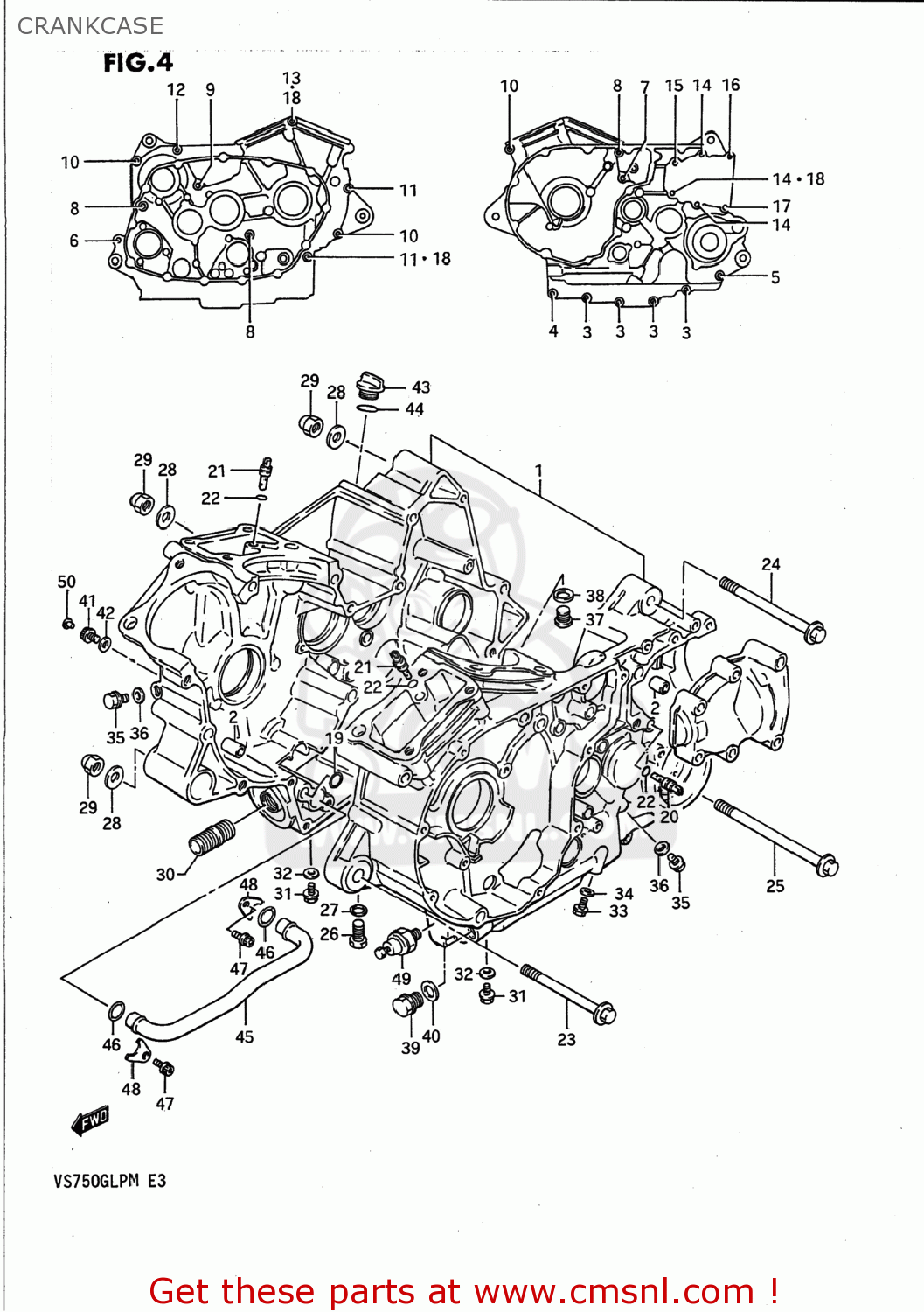 CRANKCASE VS700GLP INTRUDER 1989 (K) USA (E03)