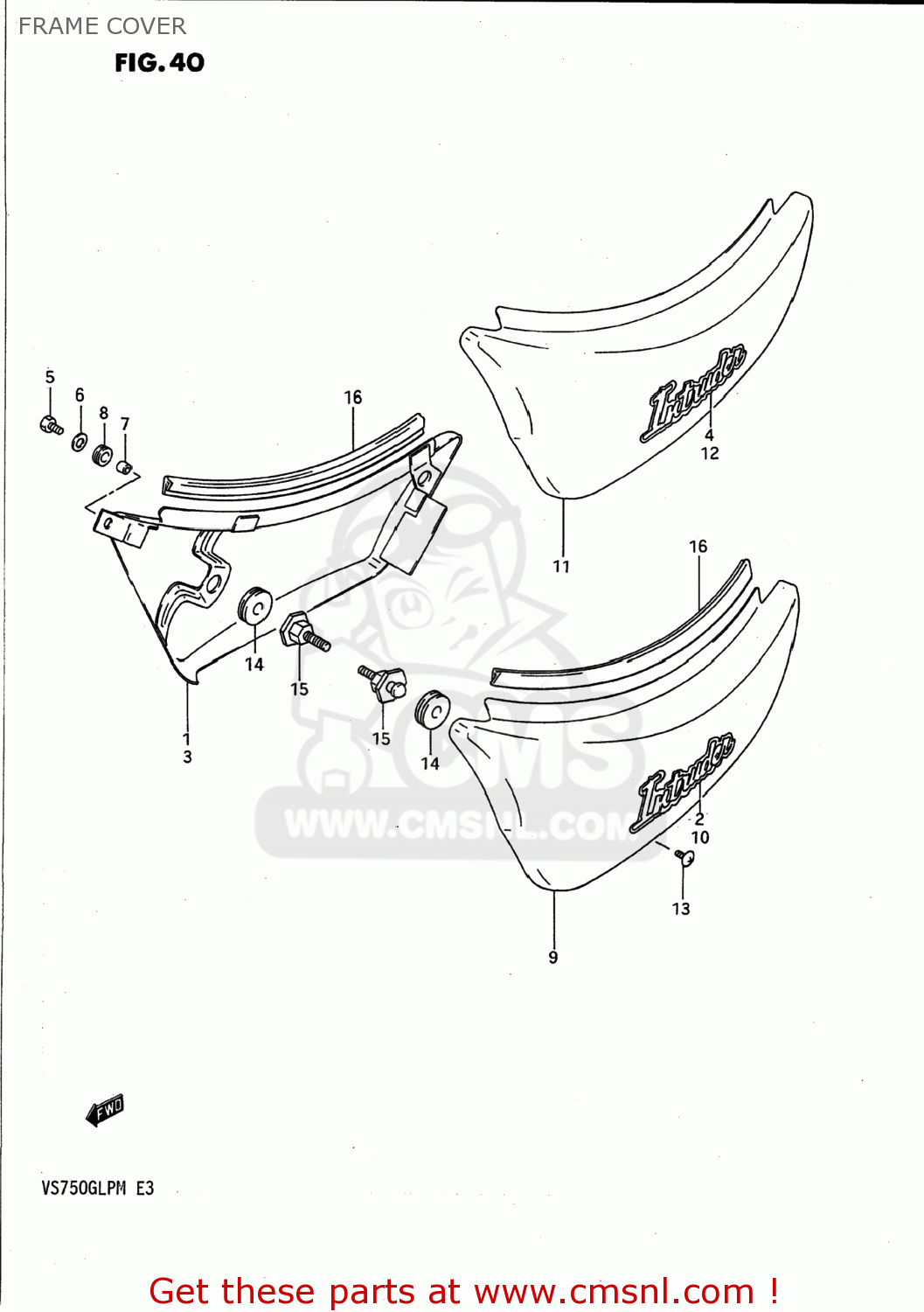 FRAME COVER VS700GLP INTRUDER 1989 (K) USA (E03)