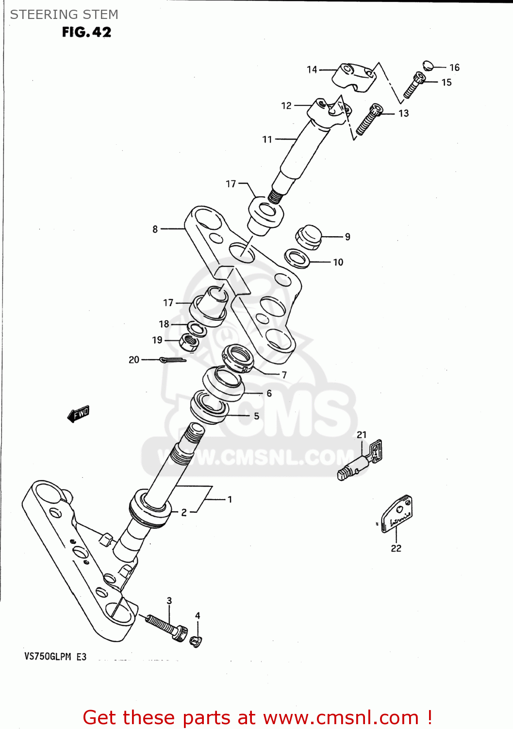 STEERING STEM VS700GLP INTRUDER 1989 (K) USA (E03)
