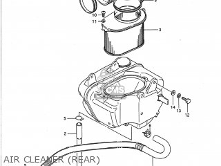 AIR CLEANER (REAR) - VS700GLP INTRUDER 1989 (K) USA (E03)