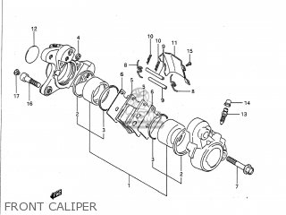 FRONT CALIPER - VS700GLP INTRUDER 1989 (K) USA (E03)