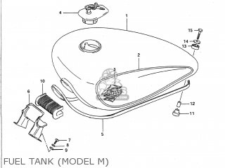 FUEL TANK (MODEL M) - VS700GLP INTRUDER 1989 (K) USA (E03)
