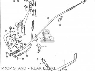 PROP STAND - REAR BRAKE - VS700GLP INTRUDER 1989 (K) USA (E03)