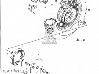 REAR WHEEL - VS700GLP INTRUDER 1989 (K) USA (E03)