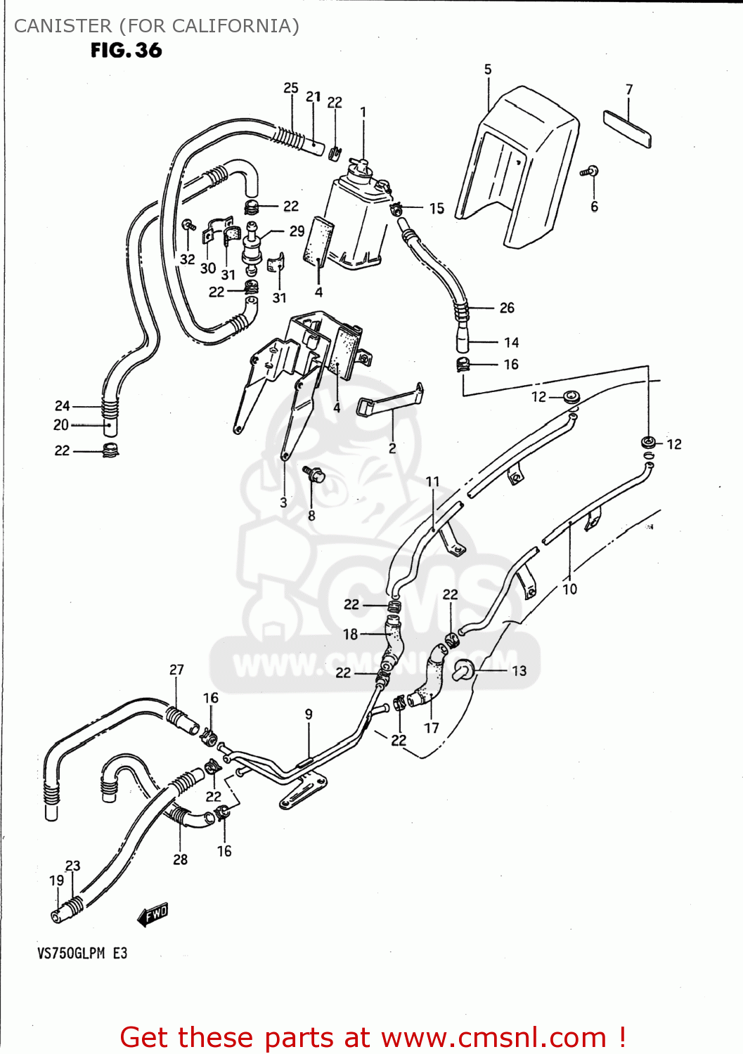 CANISTER (FOR CALIFORNIA) VS700GLP INTRUDER 1990 (L) USA (E03)