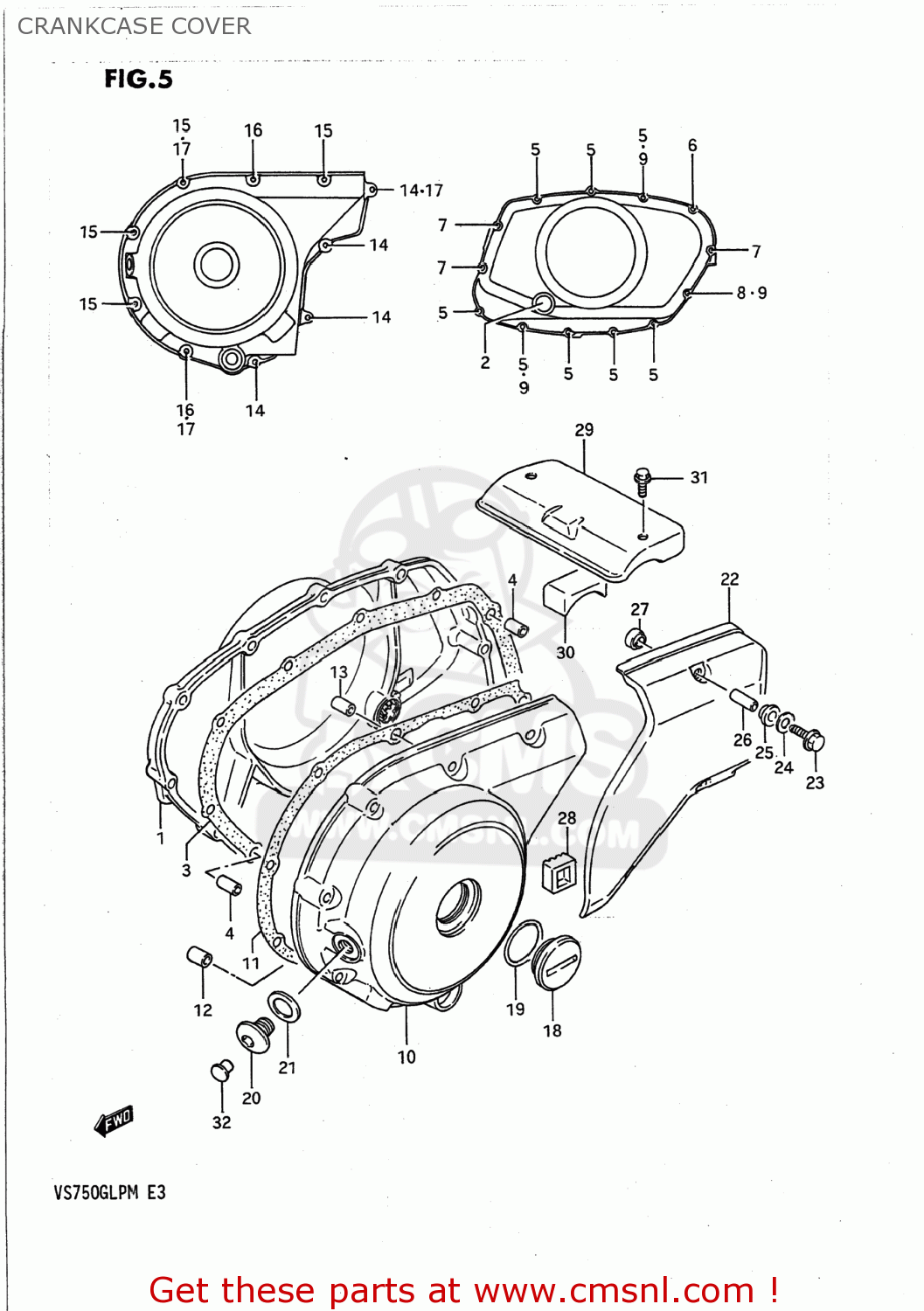 CRANKCASE COVER VS700GLP INTRUDER 1990 (L) USA (E03)