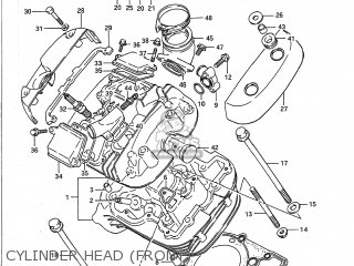 CYLINDER HEAD (FRONT) - VS700GLP INTRUDER 1990 (L) USA (E03)
