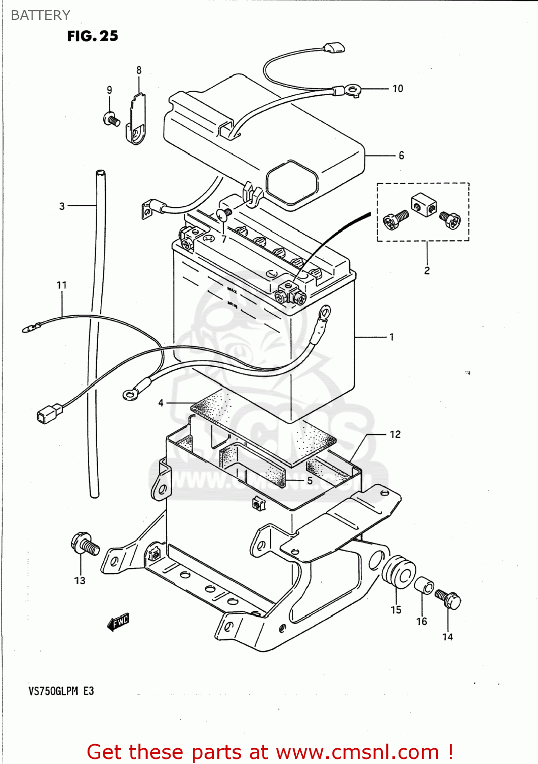BATTERY VS700GLP INTRUDER 1991 (M) USA (E03)