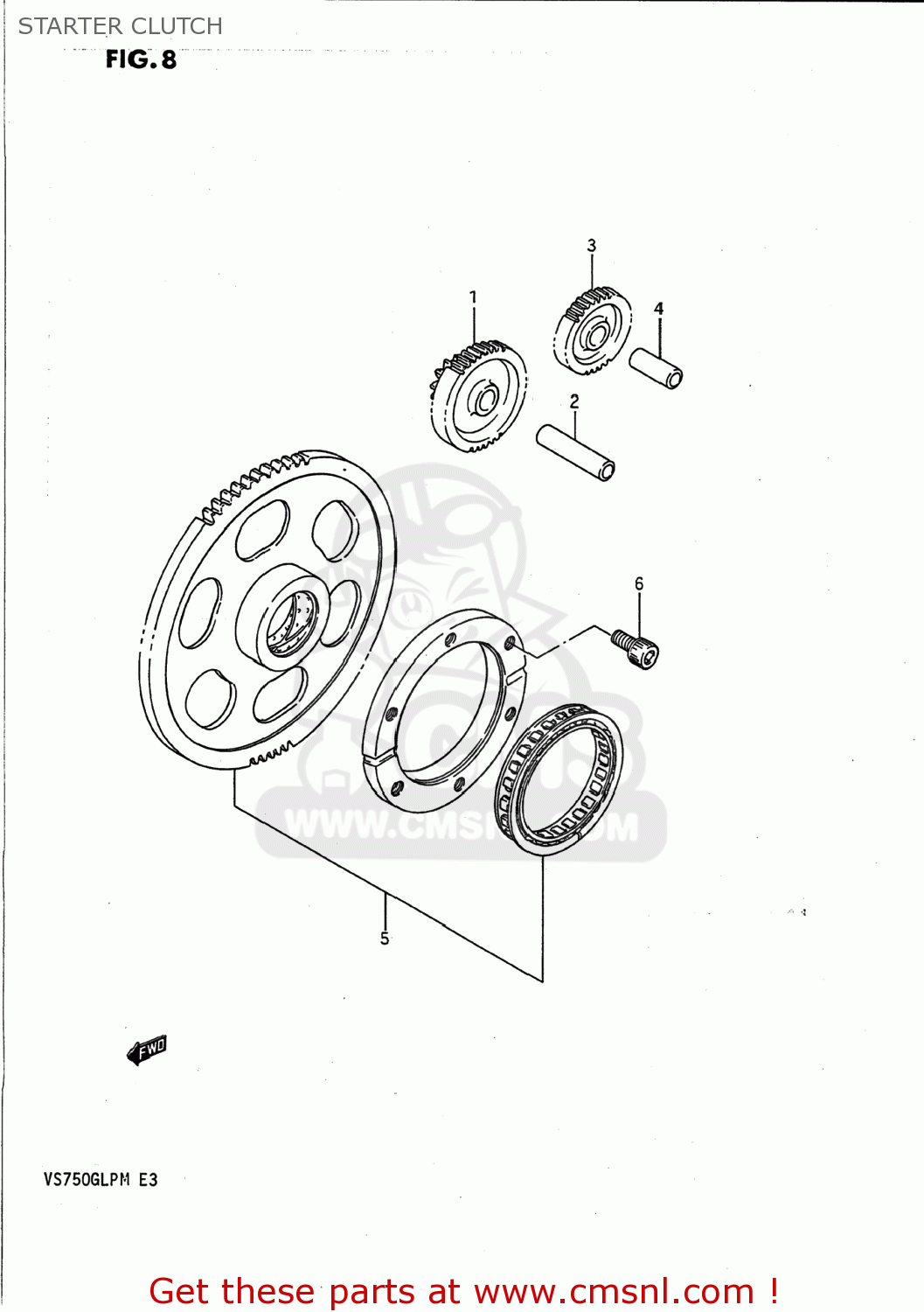 STARTER CLUTCH VS700GLP INTRUDER 1991 (M) USA (E03)