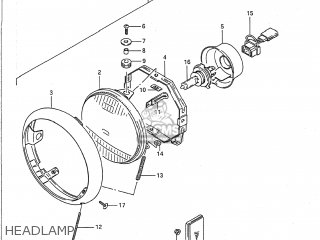 HEADLAMP - VS700GLP INTRUDER 1991 (M) USA (E03)