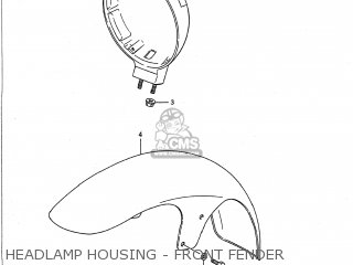 HEADLAMP HOUSING - FRONT FENDER - VS700GLP INTRUDER 1991 (M) USA (E03)