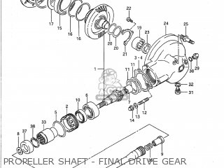 PROPELLER SHAFT - FINAL DRIVE GEAR - VS700GLP INTRUDER 1991 (M) USA (E03)