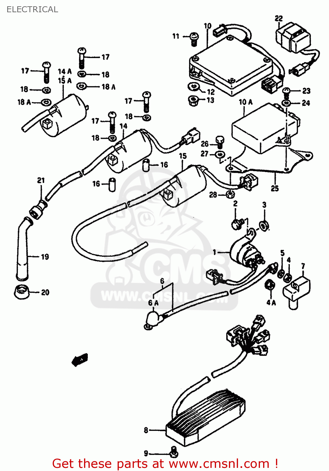 Suzuki VS750GL 1985 (F) (E02) ELECTRICAL - buy original ELECTRICAL ...