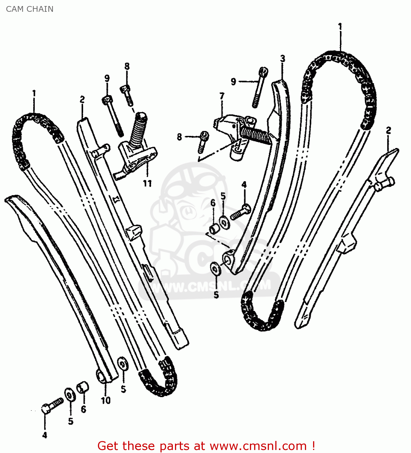 CAM CHAIN VS750GL 1985 (F) (E02)