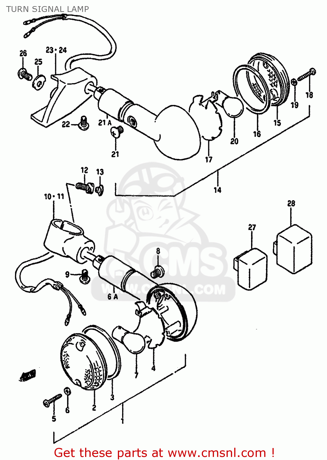 TURN SIGNAL LAMP VS750GL 1985 (F) (E02)