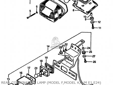 REAR COMBINATION LAMP (MODEL F,MODEL K/L/M E1,E24) - VS750GL 1985 (F) (E02)