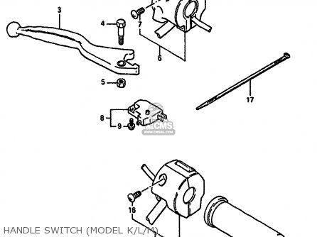 HANDLE SWITCH (MODEL K/L/M) - VS750GL 1985 (F) (E02)