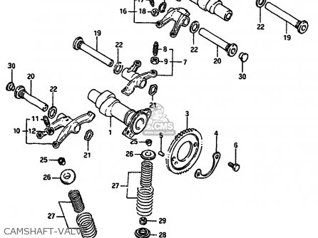 CAMSHAFT-VALVE - VS750GL 1985 (F) (E02)