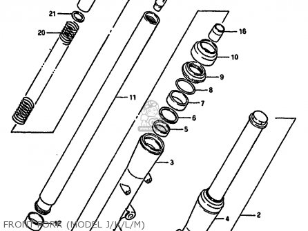 FRONT FORK (MODEL J/K/L/M) - VS750GLEF 1987 (H) (E02)