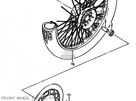 FRONT WHEEL (MODEL F/G) - VS750GLEF 1987 (H) (E02)