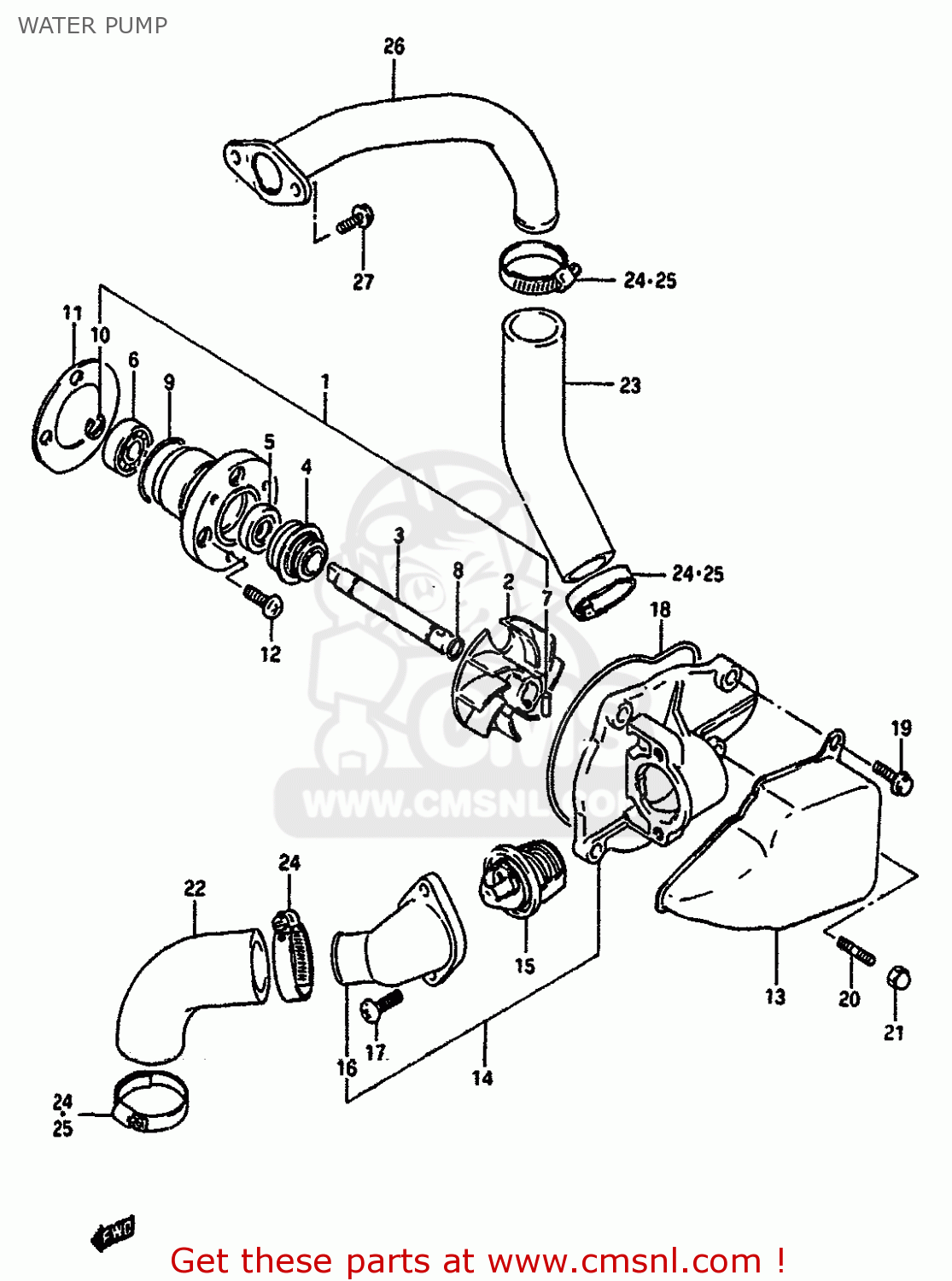 WATER PUMP VS750GLEP 1987 (H) (E02)