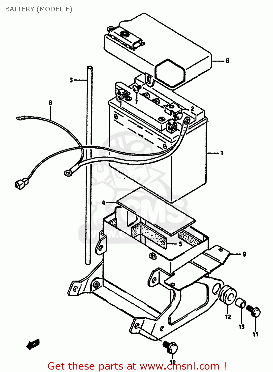 BATTERY (MODEL F) VS750GLEP 1987 (H) (E02)
