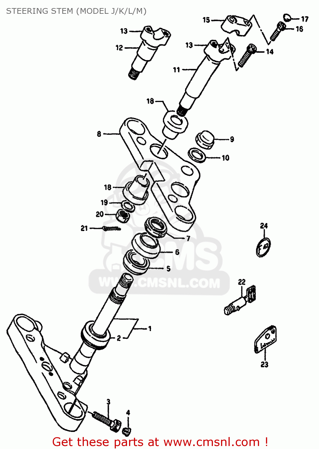 STEERING STEM (MODEL J/K/L/M) VS750GLEP 1987 (H) (E02)