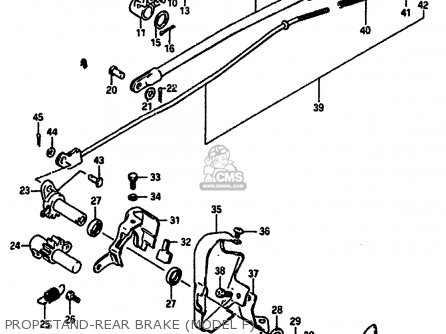 PROP STAND-REAR BRAKE (MODEL F) - VS750GLEP 1987 (H) (E02)