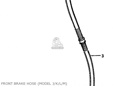 FRONT BRAKE HOSE (MODEL J/K/L/M) - VS750GLEP 1987 (H) (E02)