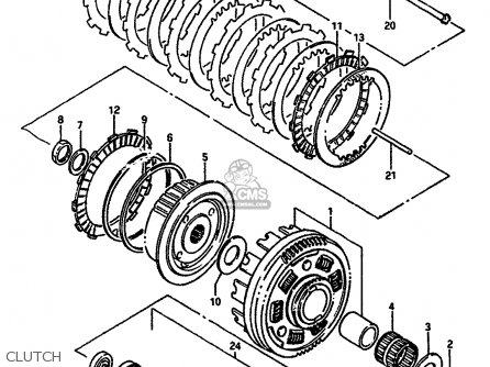 CLUTCH - VS750GLF 1986 (G) (E02 E04 E15 E16 E17 E18 E21 E22 E25 E34 E39)