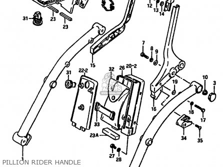 PILLION RIDER HANDLE - VS750GLF 1987 (H) (E02 E04 E15 E17 E18 E21 E22 E25)