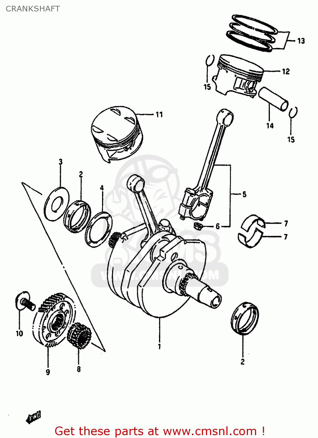 CRANKSHAFT VS750GLF 1988 (J) (E04 E18 E22 E34 E75 E77)