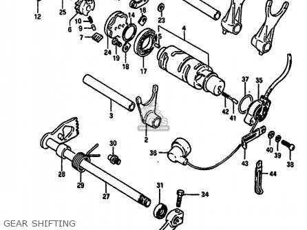GEAR SHIFTING - VS750GLF 1988 (J) (E04 E18 E22 E34 E75 E77)
