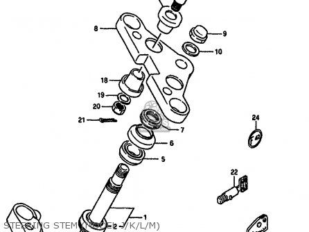 STEERING STEM (MODEL J/K/L/M) - VS750GLF 1988 (J) (E04 E18 E22 E34 E75 E77)