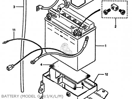 BATTERY (MODEL G/H/J/K/L/M) - VS750GLF 1989 (K) (E01 E15 E16 E17 E22)