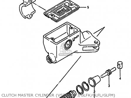 CLUTCH MASTER CYLINDER (VS750GLFJ/GLFK/GLFL/GLFM) - VS750GLF 1989 (K) (E01 E15 E16 E17 E22)