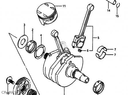 CRANKSHAFT - VS750GLF 1989 (K) (E01 E15 E16 E17 E22)
