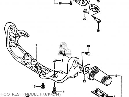 FOOTREST (MODEL H/J/K/L/M) - VS750GLF 1990 (L) GENERAL EXPORT (E01)