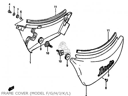 FRAME COVER (MODEL F/G/H/J/K/L) - VS750GLF 1990 (L) GENERAL EXPORT (E01)
