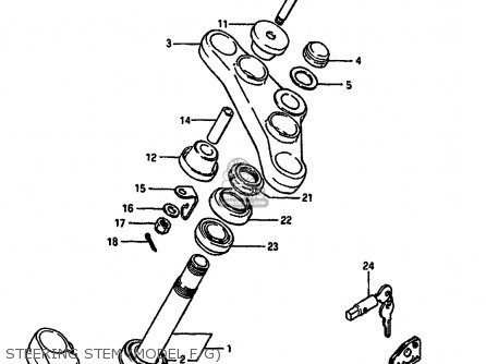 STEERING STEM (MODEL F/G) - VS750GLF 1991 (M) GENERAL EXPORT (E01)