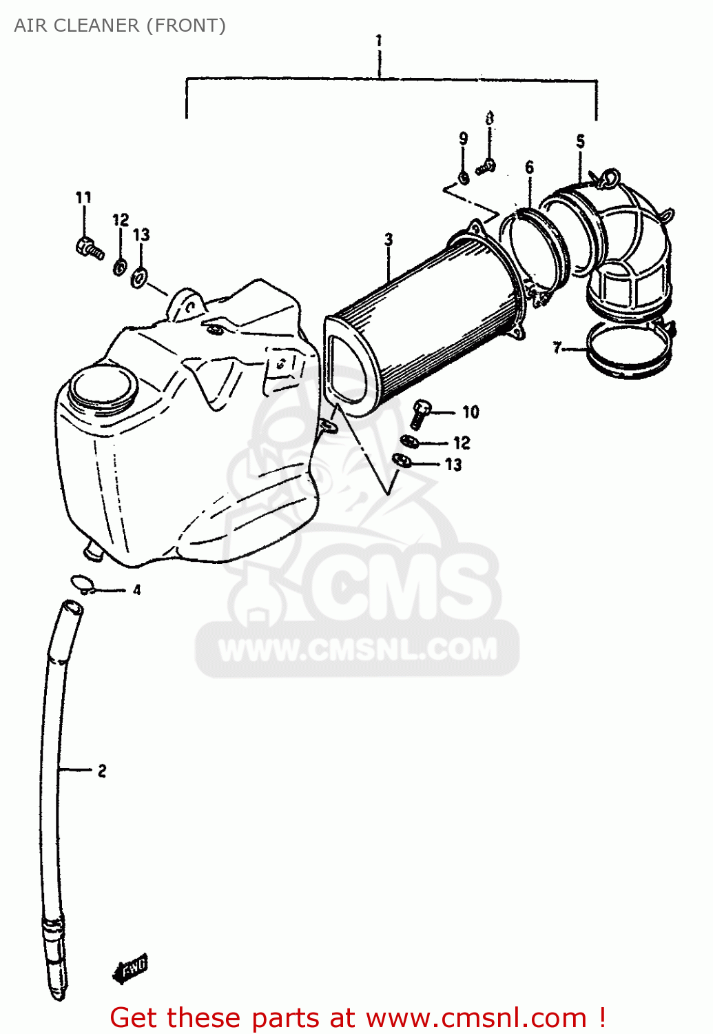 AIR CLEANER (FRONT) VS750GLP 1986 (G) (E02 E04 E15 E16 E17 E18 E21 E22 E25 E34 E39)