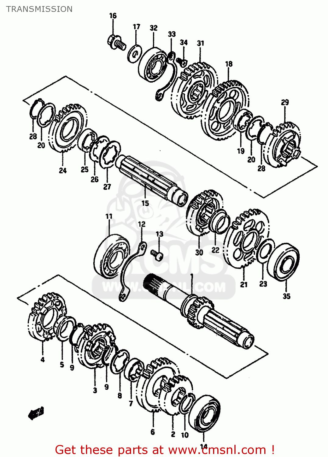 TRANSMISSION VS750GLP 1986 (G) (E02 E04 E15 E16 E17 E18 E21 E22 E25 E34 E39)