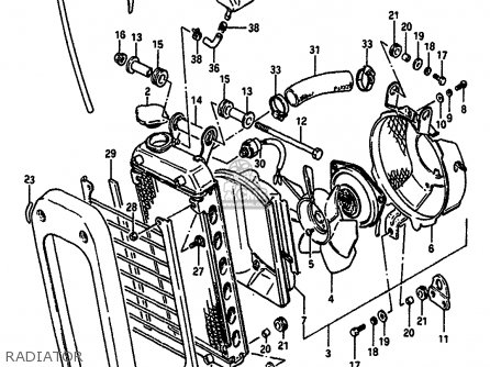 RADIATOR - VS750GLP 1986 (G) (E02 E04 E15 E16 E17 E18 E21 E22 E25 E34 E39)