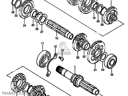 TRANSMISSION - VS750GLP 1986 (G) (E02 E04 E15 E16 E17 E18 E21 E22 E25 E34 E39)