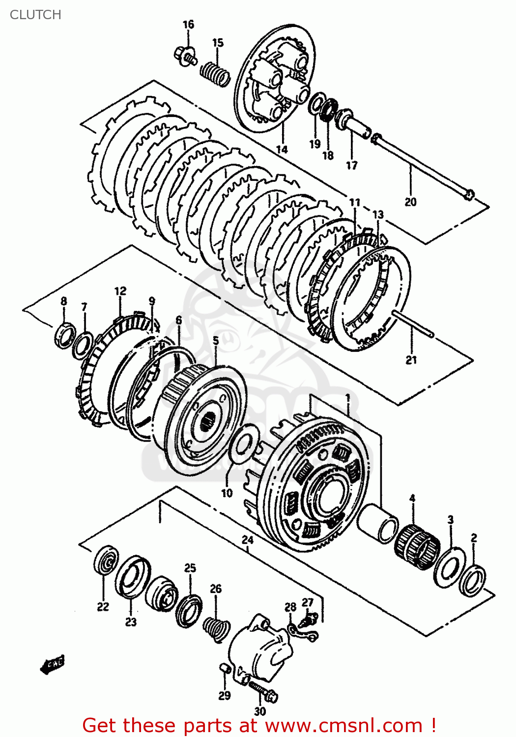 CLUTCH VS750GLP 1987 (H) (E02 E04 E15 E17 E18 E21 E22 E25)