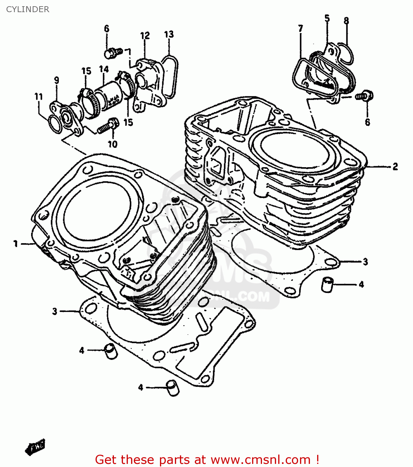 CYLINDER VS750GLP 1988 (J) (E04 18 E22 E34 E75 E77)