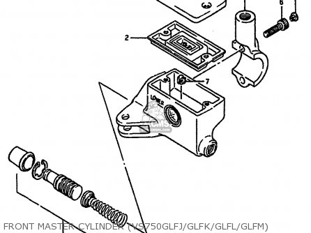 FRONT MASTER CYLINDER (VS750GLFJ/GLFK/GLFL/GLFM) - VS750GLP 1988 (J) (E04 18 E22 E34 E75 E77)