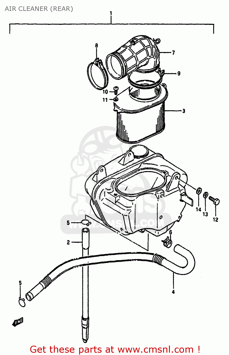 AIR CLEANER (REAR) VS750GLP 1989 (K) (E01 E02 E04 E15 E16 E17 18 21 22 24 25 34 39)