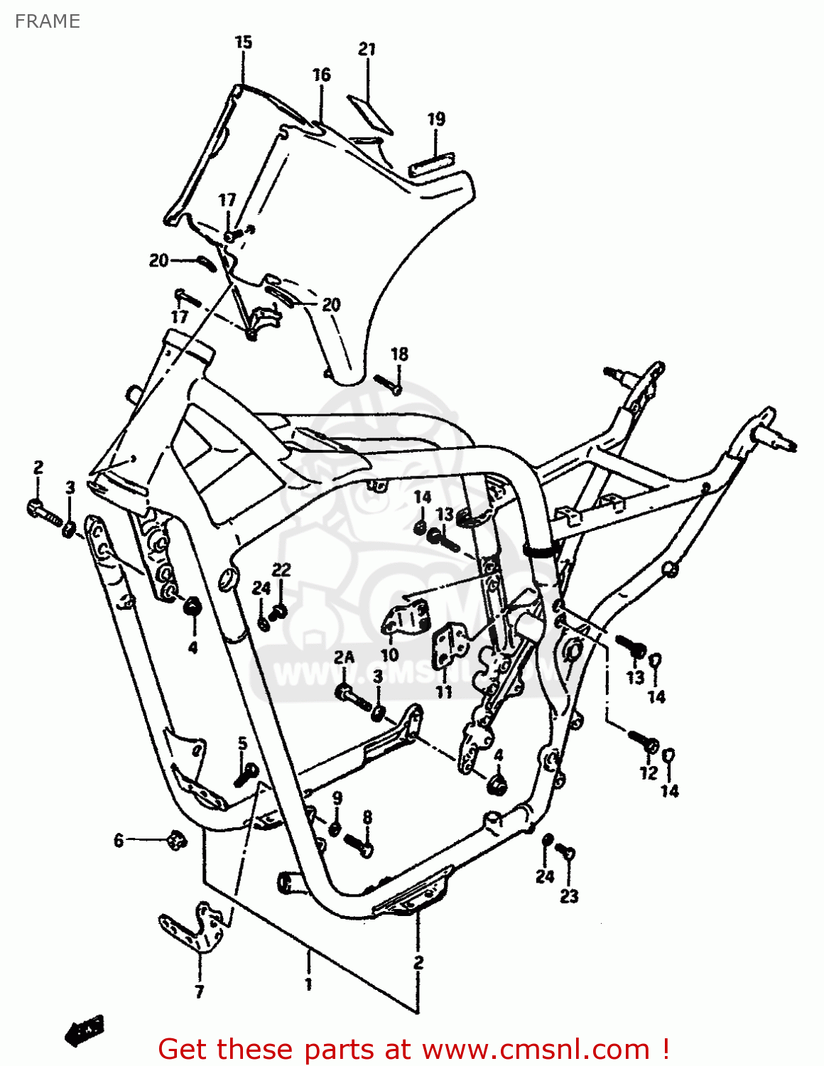 FRAME VS750GLP 1989 (K) (E01 E02 E04 E15 E16 E17 18 21 22 24 25 34 39)